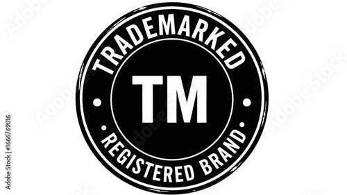 Exclusive brand protection emblem symbolizing intellectual property rights and registered identity, a conceptual graphic for business integrity and market recognition