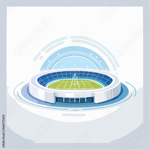 Futuristic Stadium Design Illustration