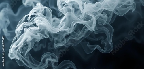 Abstract grey smoke swirls, enigmatic tendrils twisting in a mysterious backdrop,  enigmatic,  movement