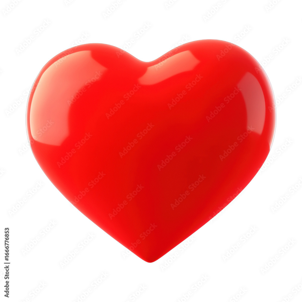 Fototapeta premium Glossy red heart symbol on a black background