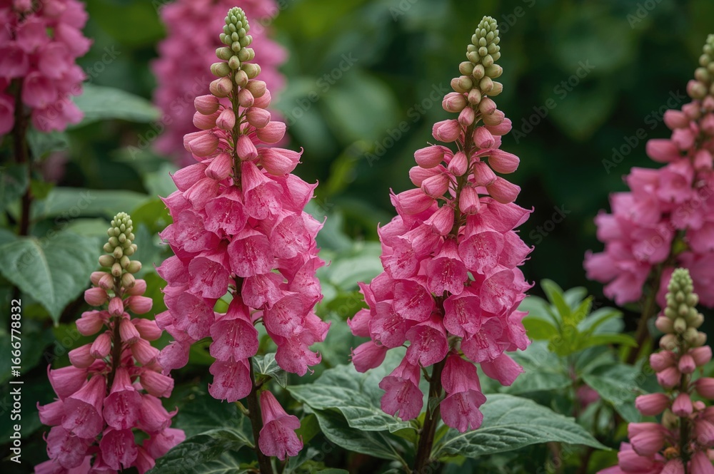 Obraz premium Lovely garden flower snapdragon featuring pink blooms