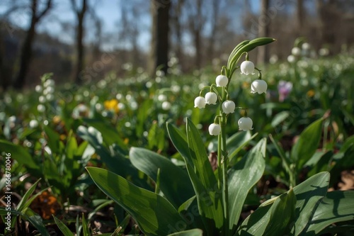 Wallpaper Mural Gorgeous spring garden bloom of lily of the valley Torontodigital.ca