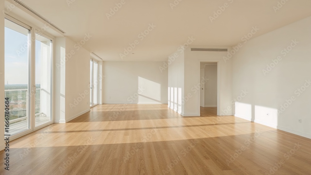 Fototapeta premium Stunning modern flat, interior design, vacant space