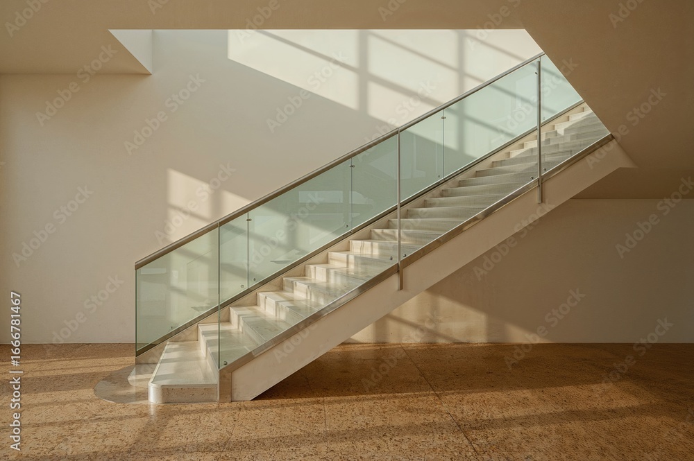 Obraz premium Architectural Staircase Design Featuring Shadows