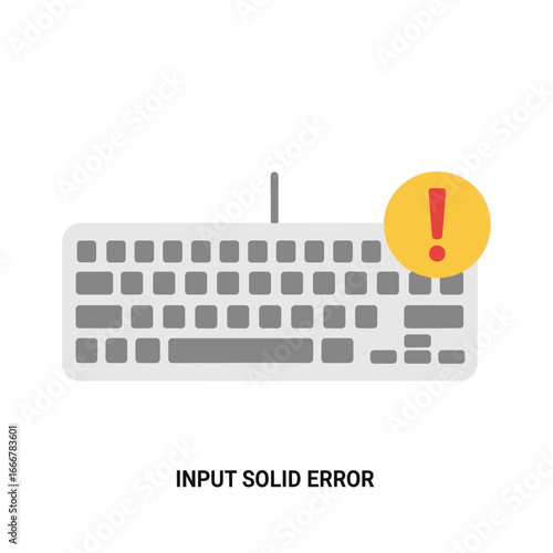 Computer keyboard displaying a critical input error.