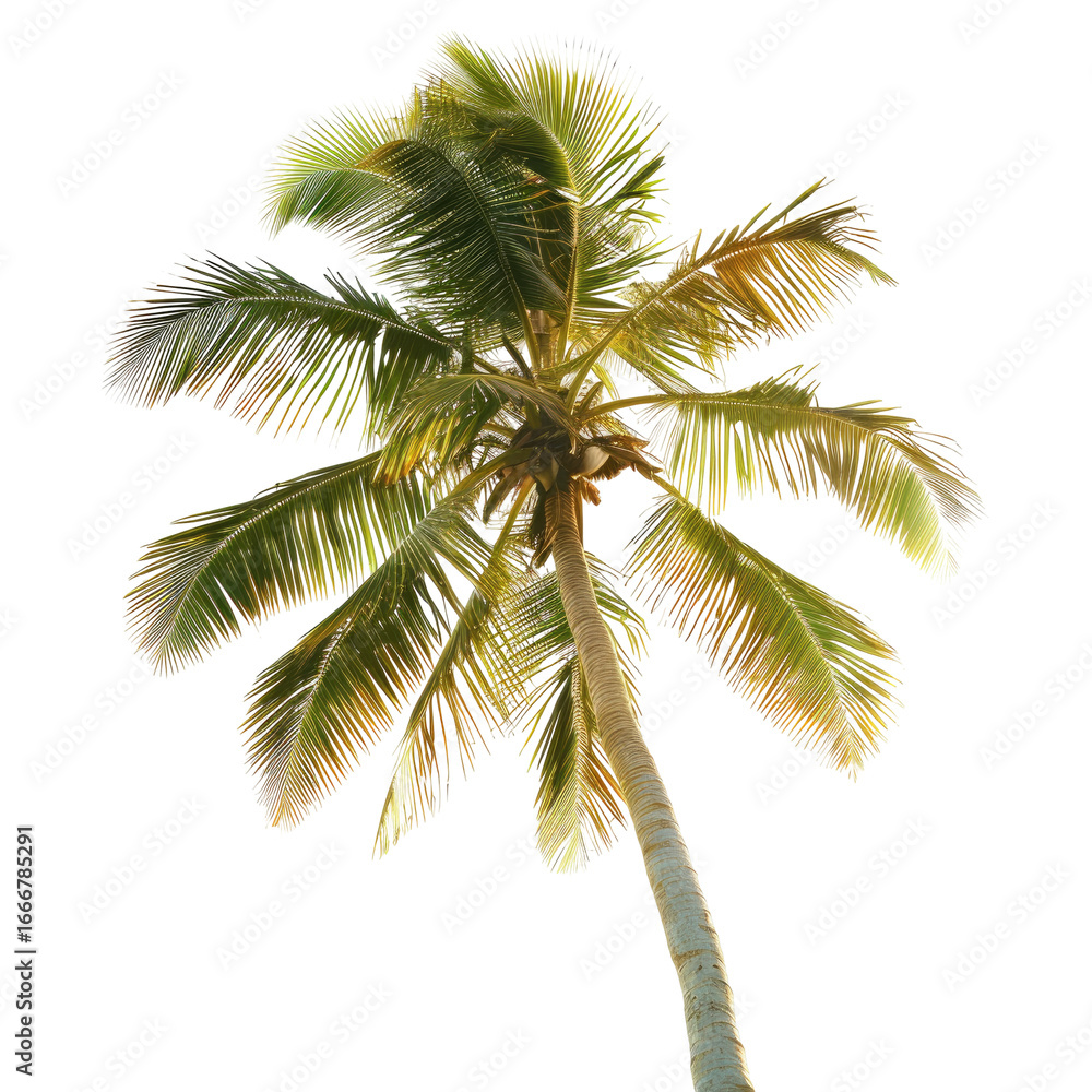 Fototapeta premium Palm tree, vibrant colors