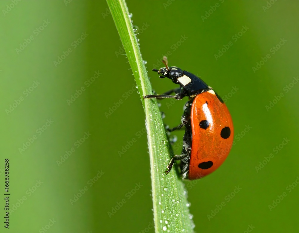 Fototapeta premium Ladybug on a blade of grass