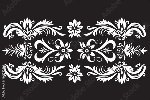 "Elegant Vintage Floral Ornament Design"