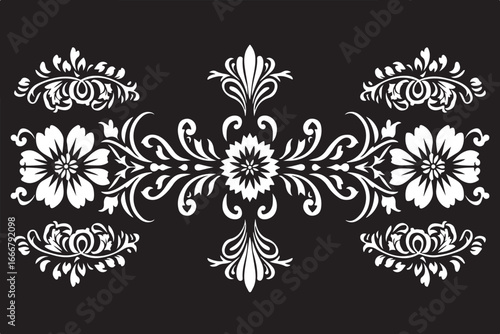 "Elegant Vintage Floral Ornament Design"