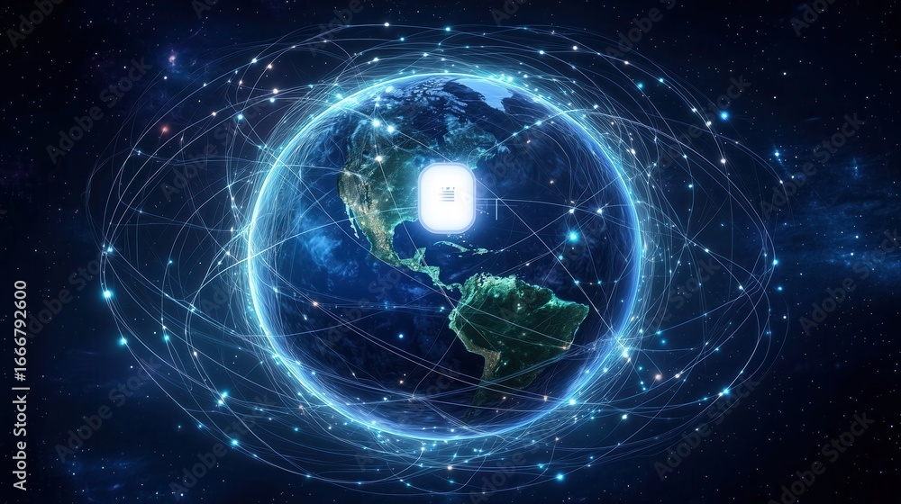 Obraz premium Global Network and Connectivity