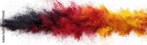 Colorful powder explosion on white background (12)