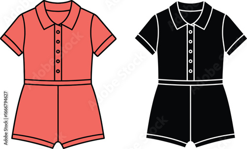 Shop women's romper summer outfit short sleeve casual jumpsuit style