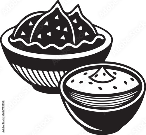 Cartoon food vector illustration with tasty dessert and sweet palette design