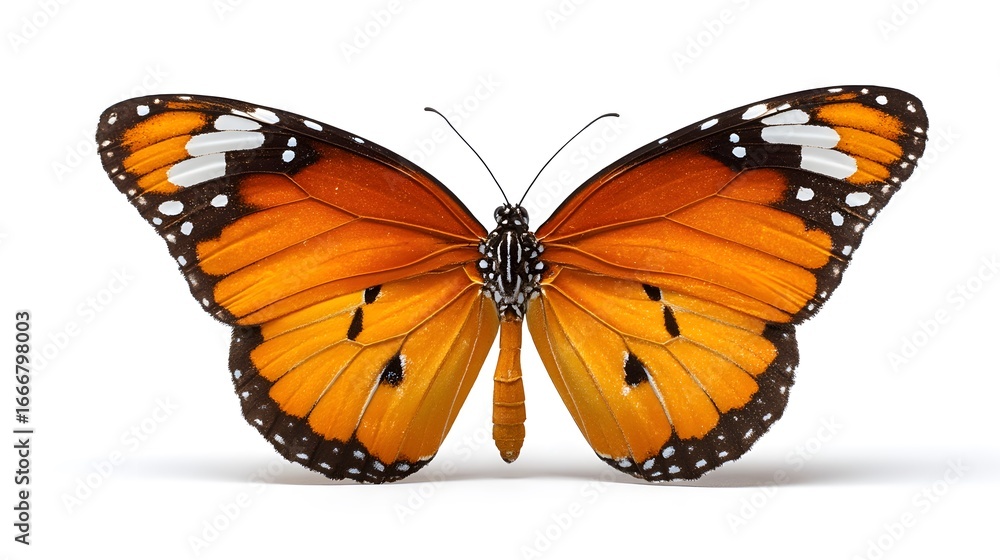 Fototapeta premium Beautiful Butterfly Isolated on White Background Cutout for Stunning Visuals and Designs
