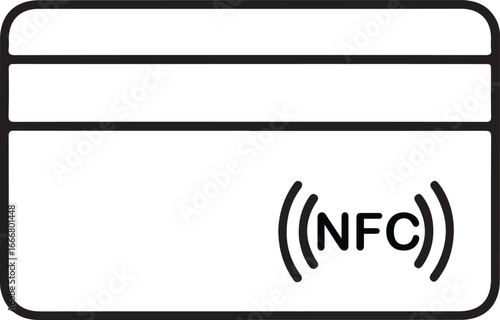 The card features the "NFC" symbol—the letters "NFC" enclosed by radiating lines—in the bottom right corner, indicating its contactless payment capability.