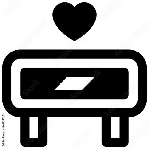Emotional barrier. Outlined stroke vector icon with black-filled details.