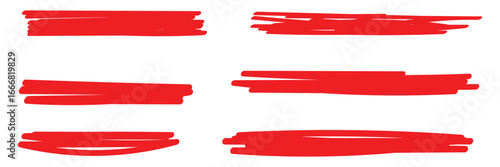 Underline stroke marker felt pen scribbles doodle line collection. Hand drawn outline sketch wave brush mark elements crosshatch rough dividers set for text highlight underline emphasis