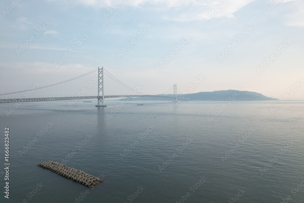 Fototapeta premium 明石海峡大橋の風景