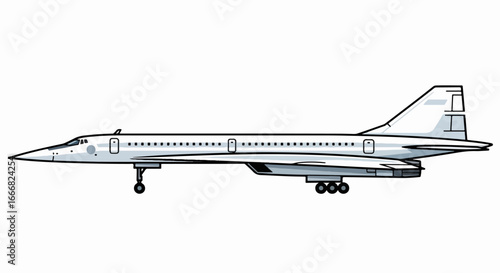 Concorde Supersonic Airliner Illustration - A Symbol of Aviation History.