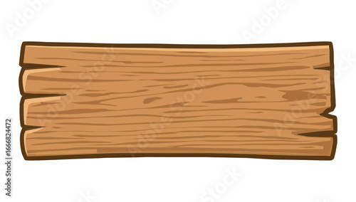 Cartoon Wooden Signpost Background Illustration for Game or Presentation Element