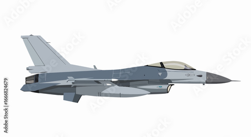 Gray and Blue Military Fighter Jet in Flight.
