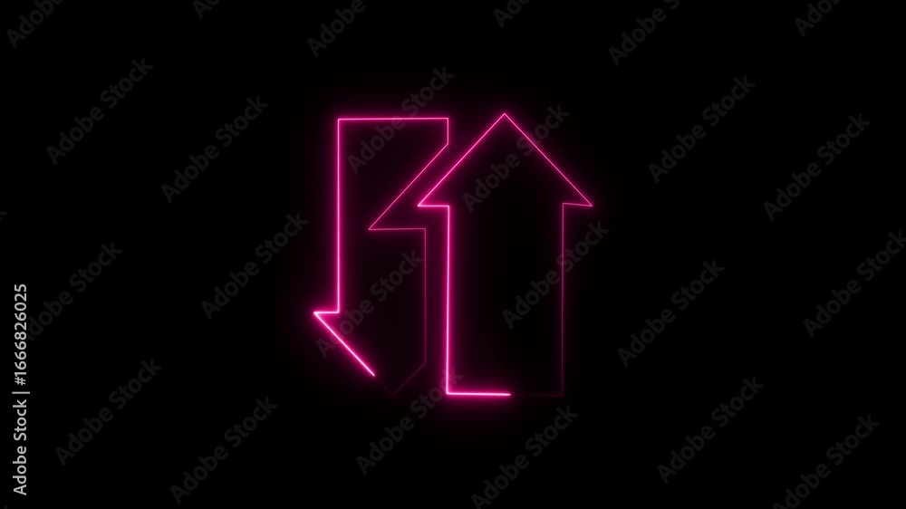 Animated Neon Arrow | Digital Guidance and Electric Direction Icon... Animated Neon Arrow | Digital Guidance and Electric Direction Icon...