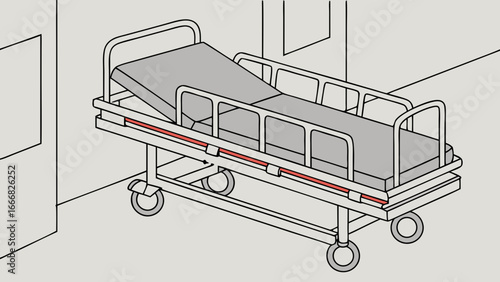hospital stretcher trolley