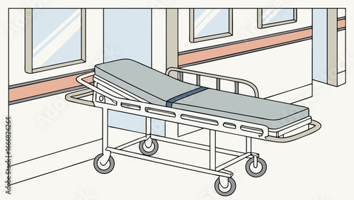 hospital stretcher trolley