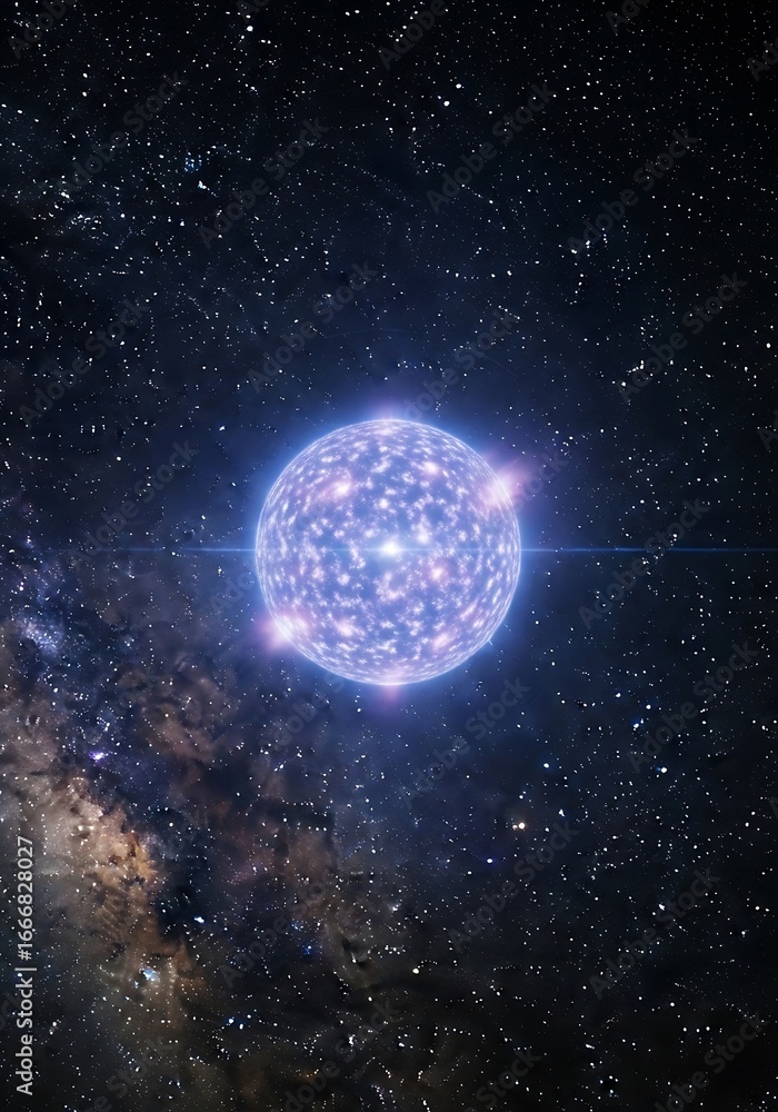 Obraz premium Cosmic sphere in galaxy