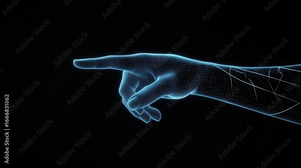 Obraz premium Cybernetic Hand Pointing