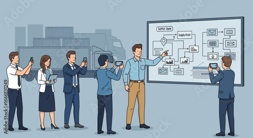 Visualizing logistics: A modern supply chain presentation with digital documentation