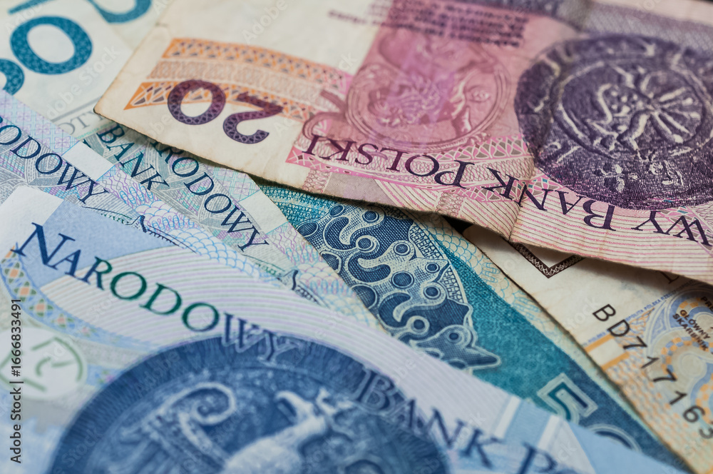 Fototapeta premium Polish zloty national currency