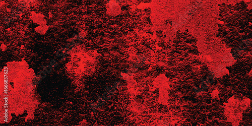 Abstract red and black granular texture providing a visually striking artistic background design suitable for various creative projects
