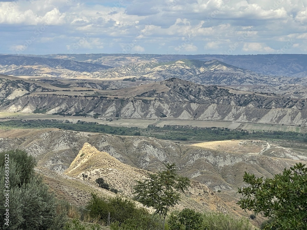 Fototapeta premium Scenic View of Calanchi Hills in Basilicata, Southern Italy