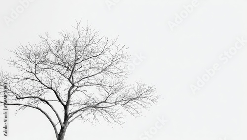 Wallpaper Mural Bare tree silhouetted against a plain white sky Torontodigital.ca