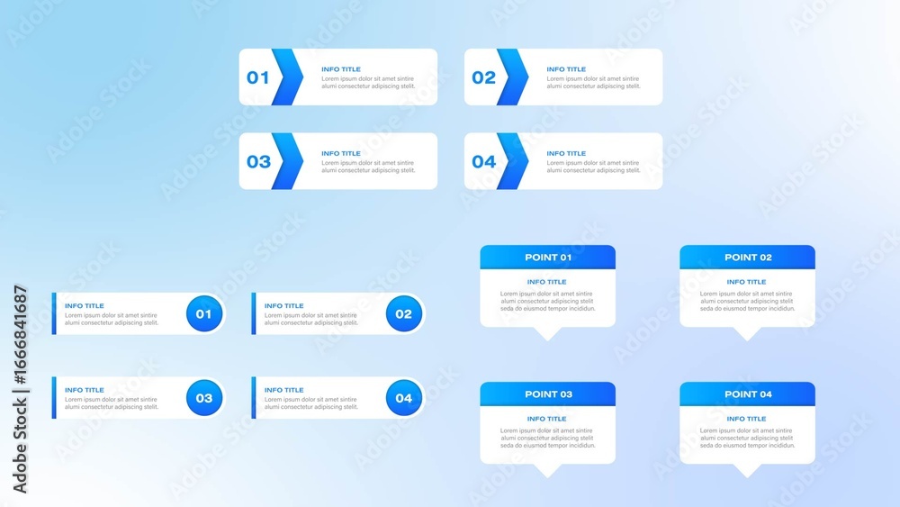 Simple Infographic Lists Stock Template | Adobe Stock
