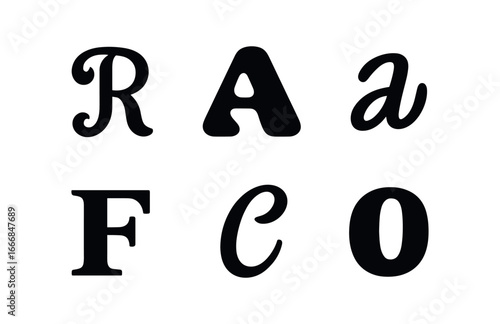 vector solid black filled icons type designer (creative): decorative letters experimental font shapes handwritten style serif details calligraphic curves bold weights.