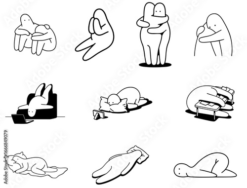 States of Mind — Depression, Anxiety and Emotional Struggles, Silent Battles of Loneliness and Exhaustion, Human Connection, Comfort, Support, Care and Small Acts of Empathy in Mental Health Moments