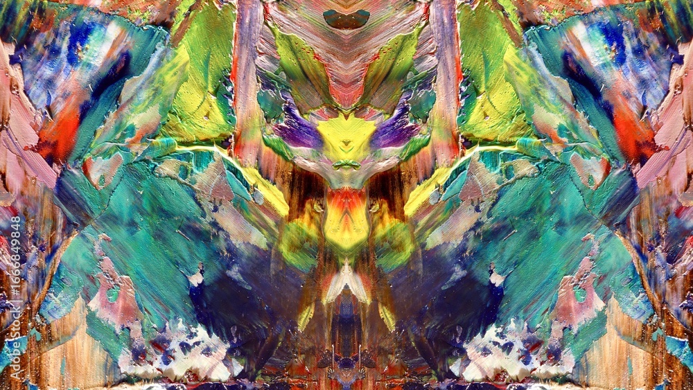 Fototapeta premium Abstract art background . Hand painting artwork on canvas .