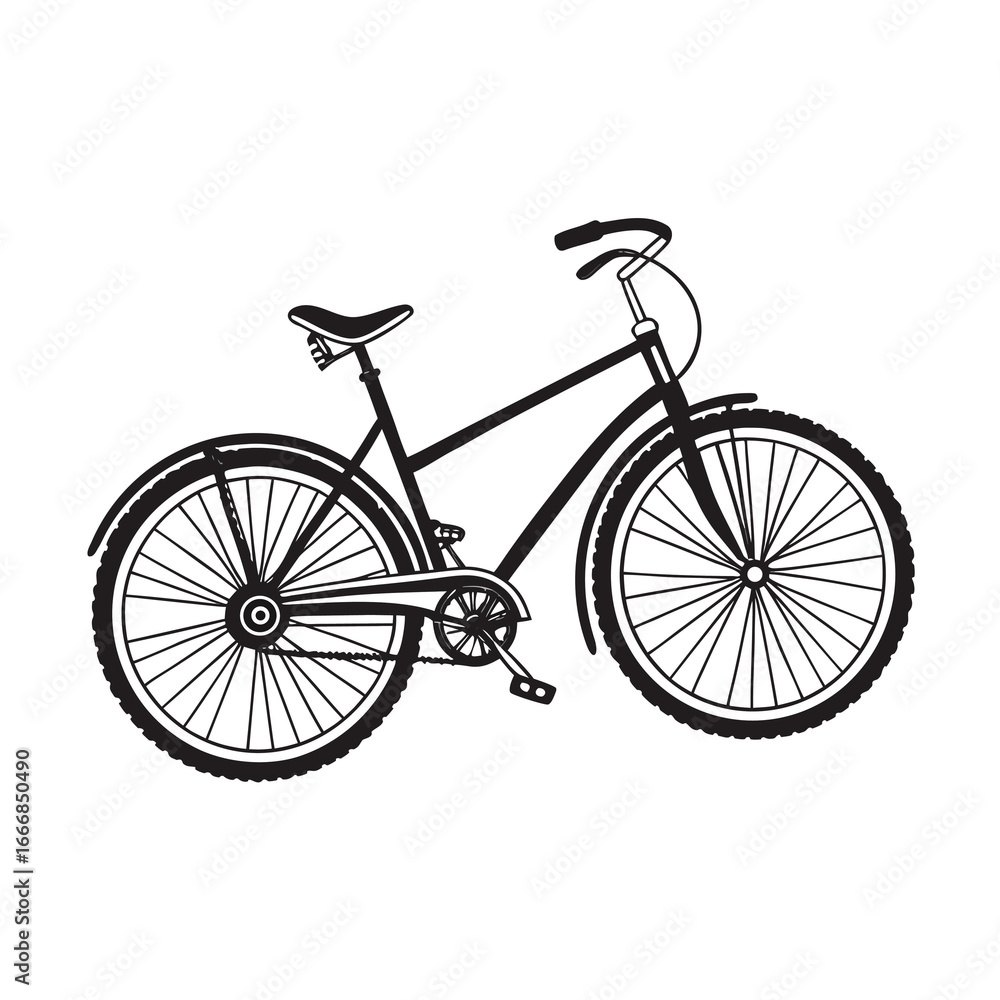 Fototapeta premium bicycle isolated on white background