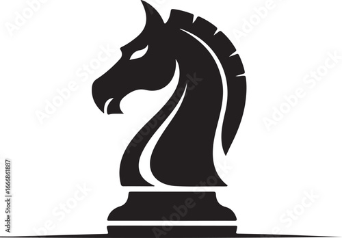 Chess knight icon symbol vector 