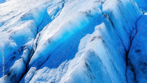 Wallpaper Mural Textured Glacial Rock Surface with Cold Blue Shadows and Rough Natural Grooves, Winter Ice Detail Torontodigital.ca