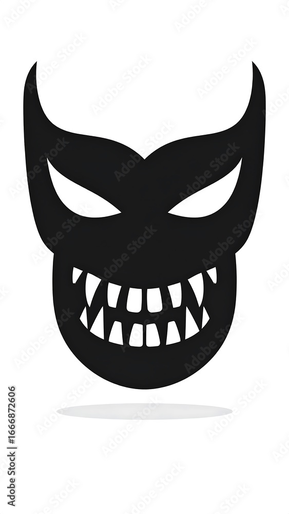 Naklejka premium Scary mask silhouette