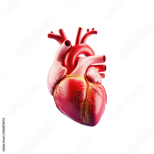 Wallpaper Mural 3d rendered human heart isolated on transparent background Torontodigital.ca