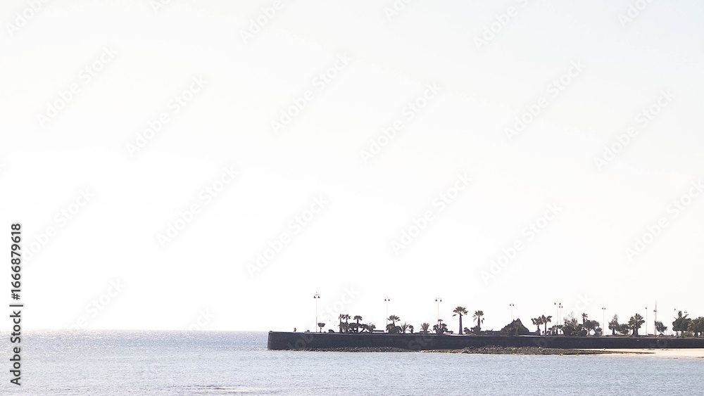 Fototapeta premium Coastal area in Arrecife, Lanzarote Island.