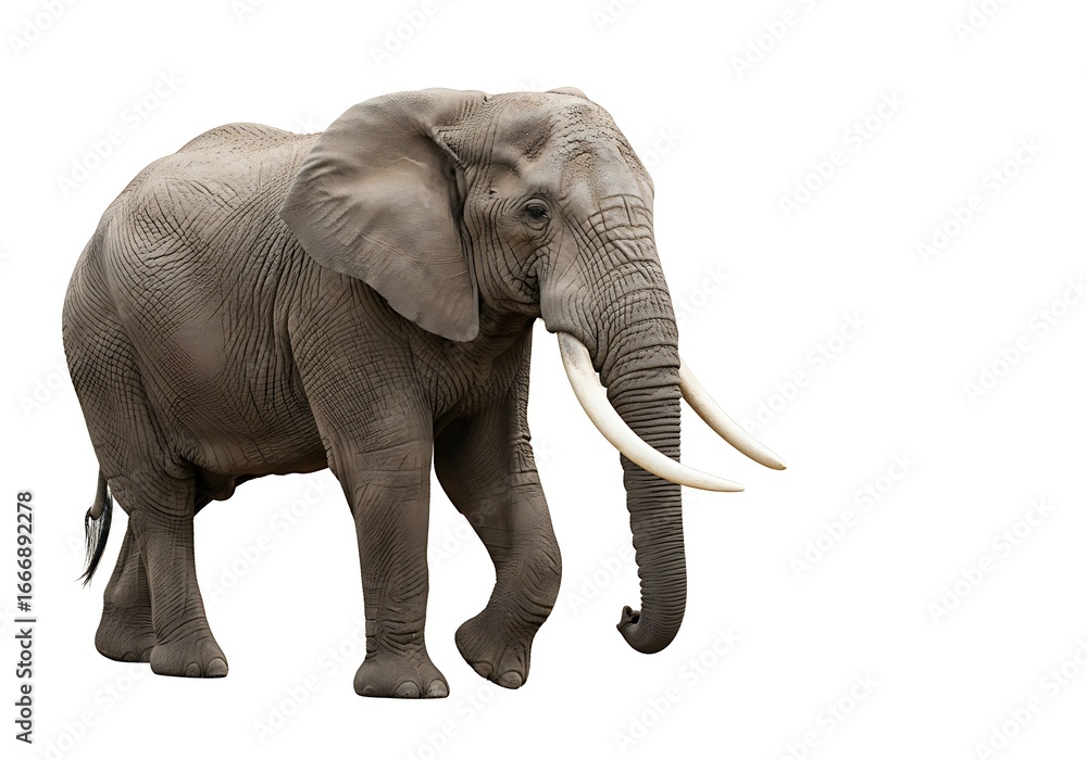 Obraz premium Grey elephant side profile