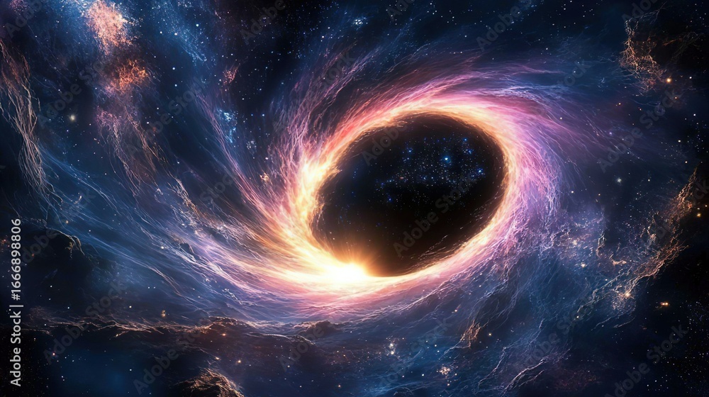 Cosmic Black Hole with Colorful Matter Accretion Disk in Star - Filled Space 