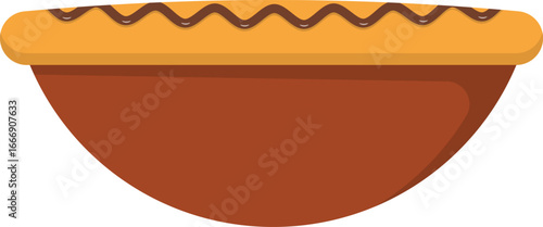 Pukis Cake. Indonesian Traditional Cake Flat Illustration. Clean Icon Design Element on Transparent Background