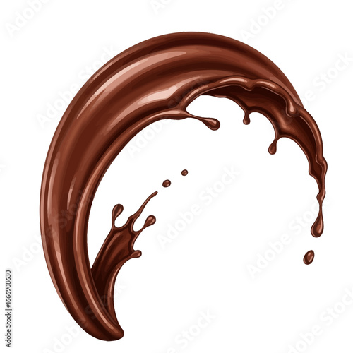 Chocolate splash graphic design.