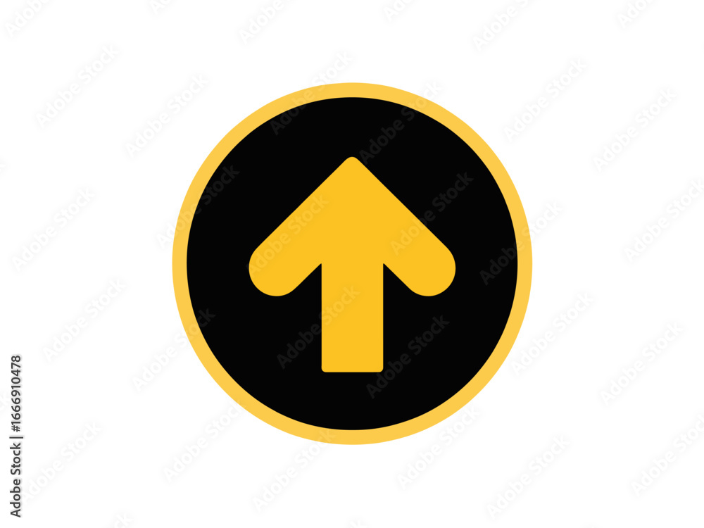 yellow arrow up side direction inside the black circle png file yellow arrow up side direction inside the black circle png file